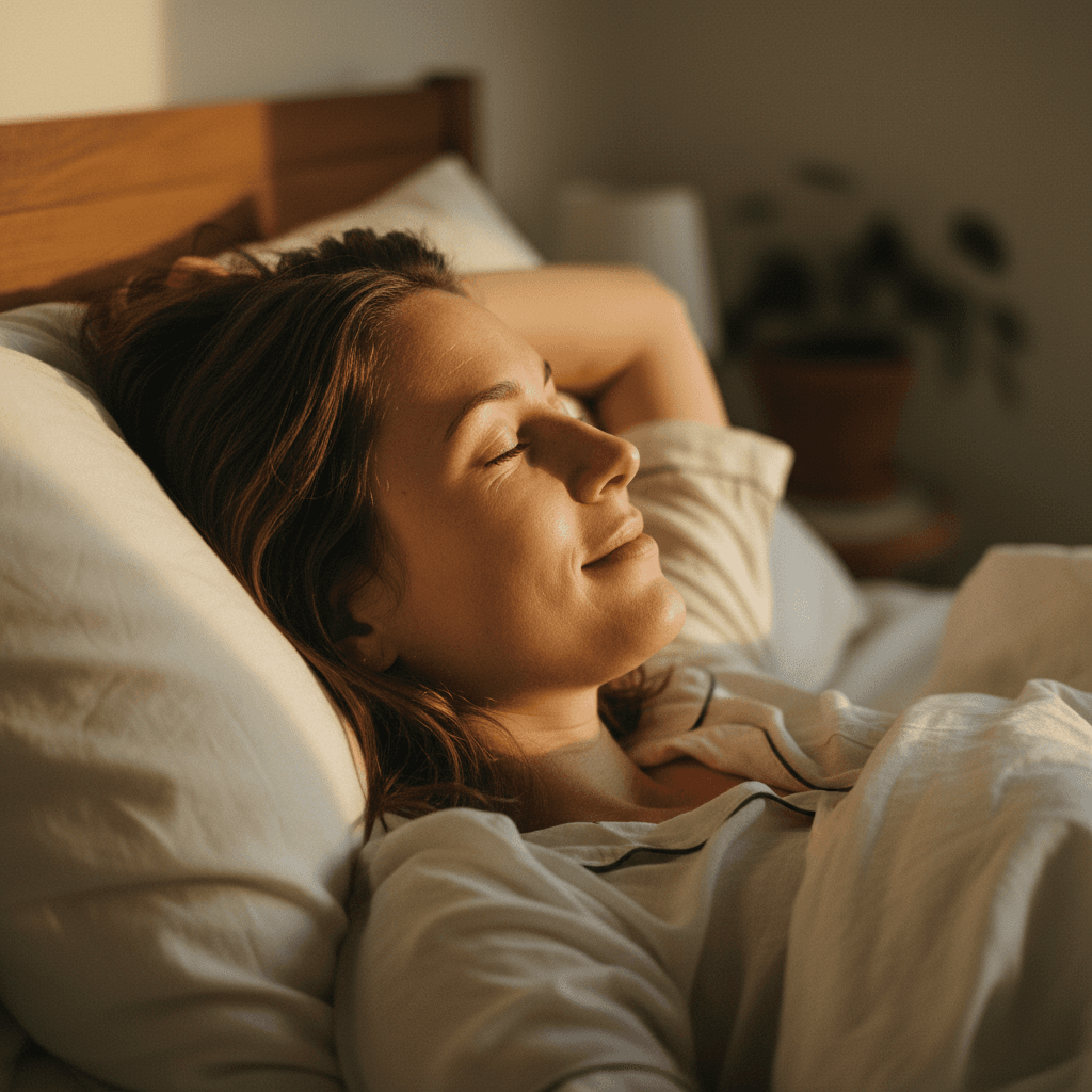 Australian person resting in soft morning light